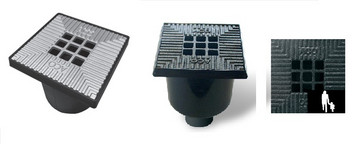 ACO EasyGarden - Vloerput -rooster Zwart Grijs Aluminiumkleur - Gietijzeren Rooster Voor Afwatering Regenwater En Kraanwater